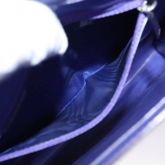 CHANEL Hologram Chain Shoulder Bag Vinyl Purple CC Auth bs21582 - Picture 10 of 15